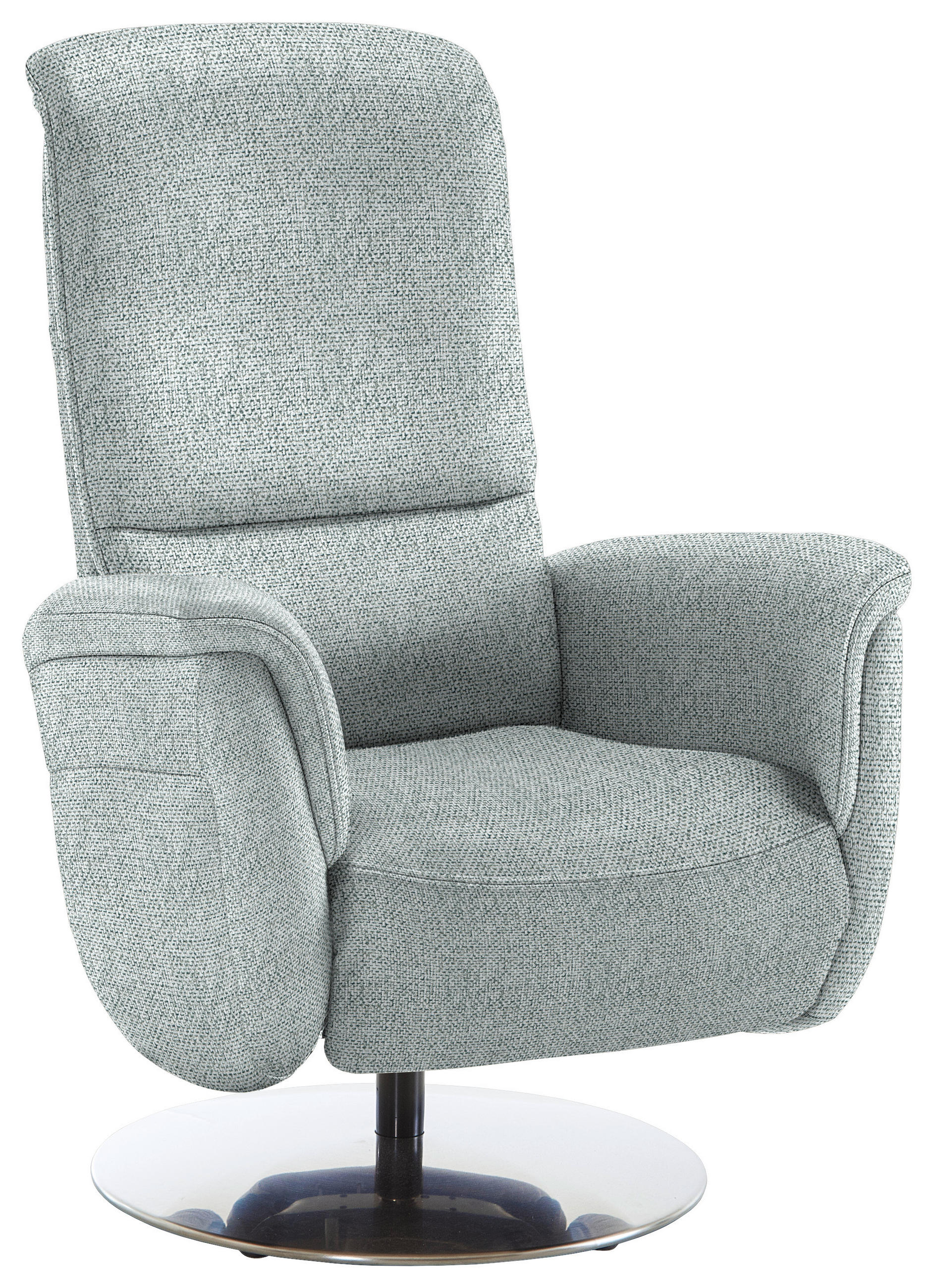 RELAXSESSEL in Textil Hellgrau  - Edelstahlfarben/Hellgrau, KONVENTIONELL, Textil/Metall (79/112/94cm) - Beldomo Premium