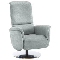 RELAXSESSEL in Textil Hellgrau  - Edelstahlfarben/Hellgrau, KONVENTIONELL, Textil/Metall (79/112/94cm) - Beldomo Premium