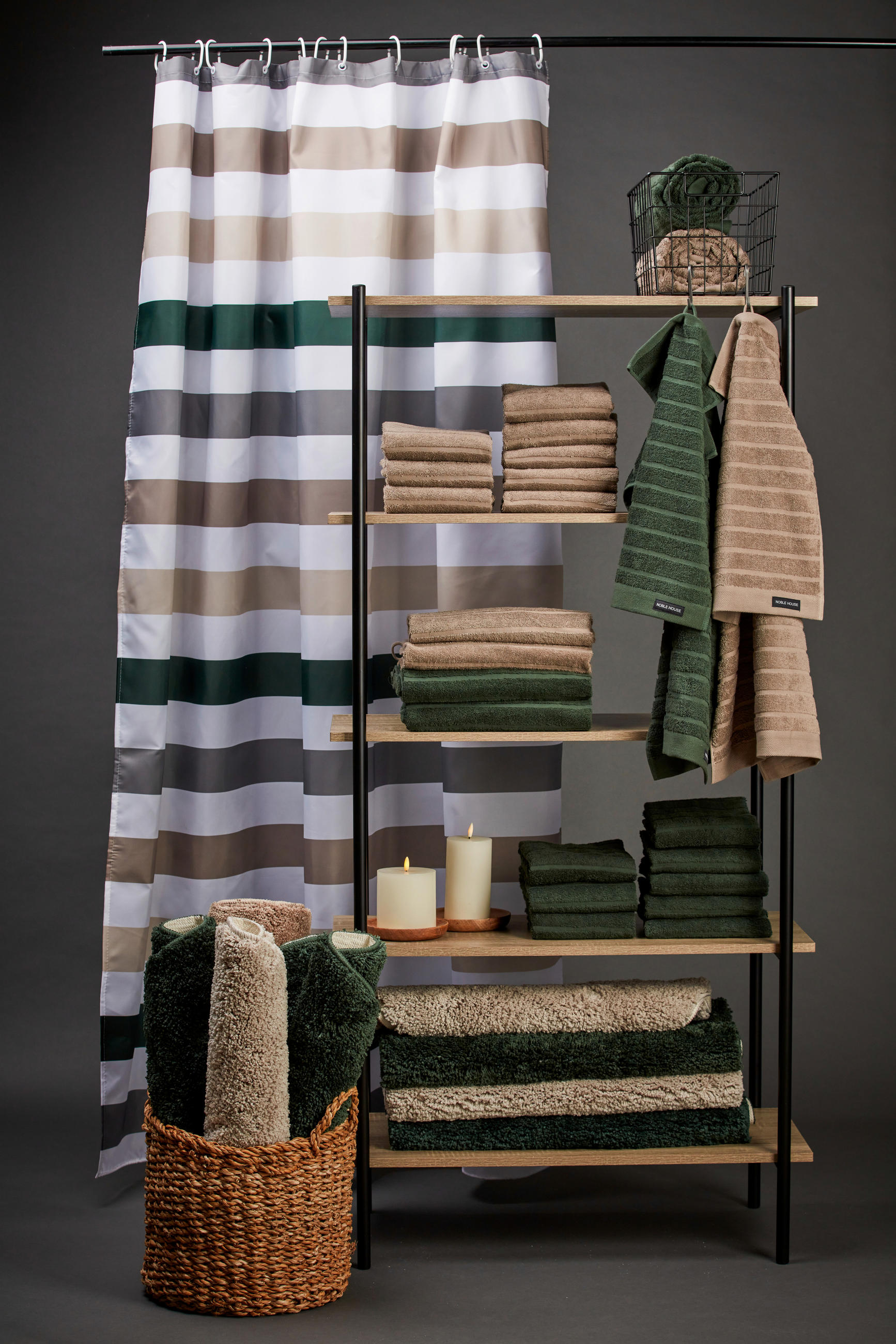 DUSCHDRAPERI Shower curtain 180/200 cm  - multicolor, Basics, textil (180/200cm)