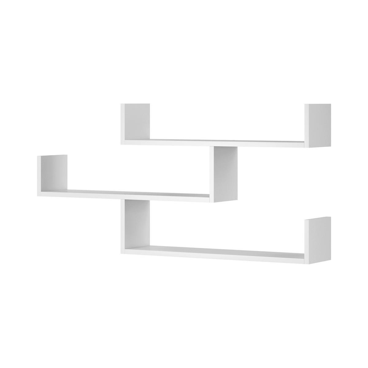 FALIPOLC 119,1/55/18 cm  - fehér, Basics, faalapú anyag (119,1/55/18cm) - MID.YOU
