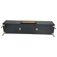 LOWBOARD SNOW in 180/54/40 cm - Eichefarben/Schwarz, Design, Holzwerkstoff/Metall (180/54/40cm) - Xora