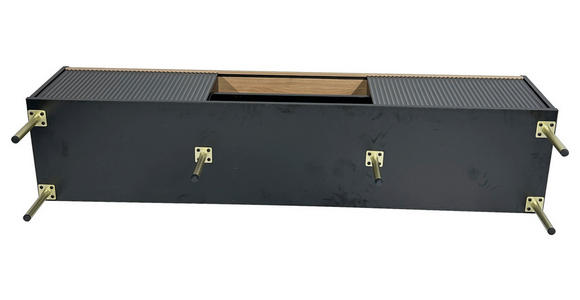 LOWBOARD SNOW in 180/54/40 cm - Eichefarben/Schwarz, Design, Holzwerkstoff/Metall (180/54/40cm) - Xora