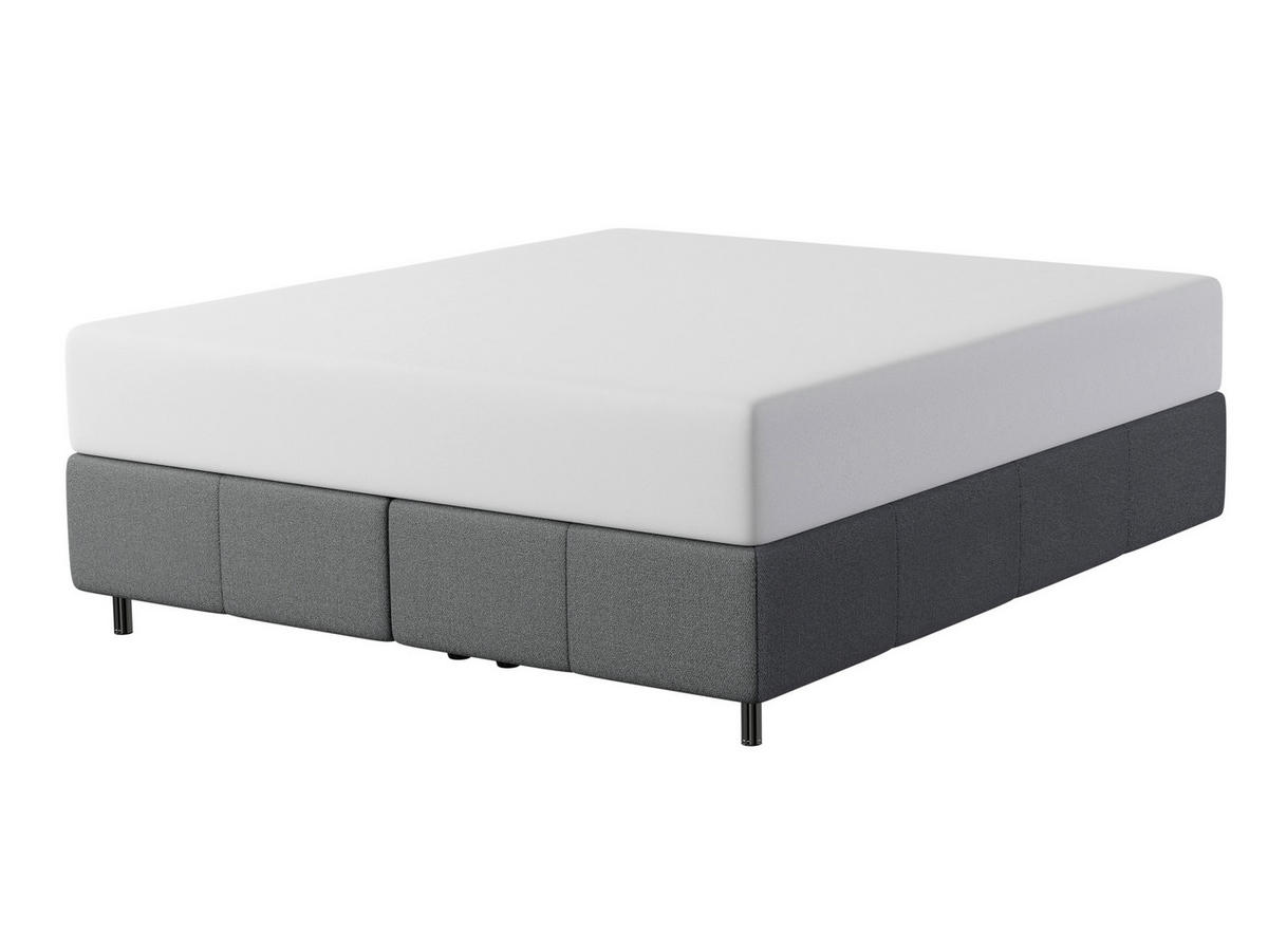 BOXSPRING KREVET 180/200 cm     crna  - crna/boje aluminija, Design, tekstil/metal (180/200cm) - Dieter Knoll