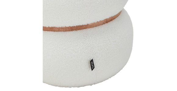 HOCKER Vliesstoff, Teddystoff Weiß  - Weiß, Trend, Textil (45/41/45cm) - Xora