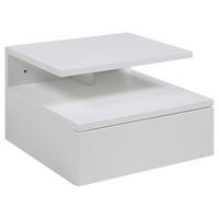 NOČNÍ STOLEK, bílá, 35/22,5/32 cm - bílá, Design, kompozitní dřevo (35/22,5/32cm)