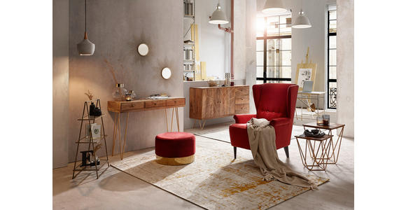 SIDEBOARD in 145/88/43 cm - Goldfarben/Naturfarben, Design, Holz/Metall (145/88/43cm) - Landscape
