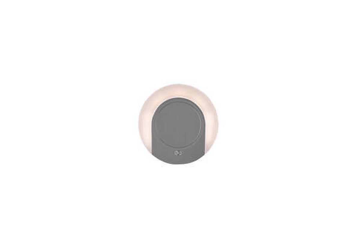 LAMPA ZA UTIČNICU - siva/bela, Osnovno, plastika (9cm)