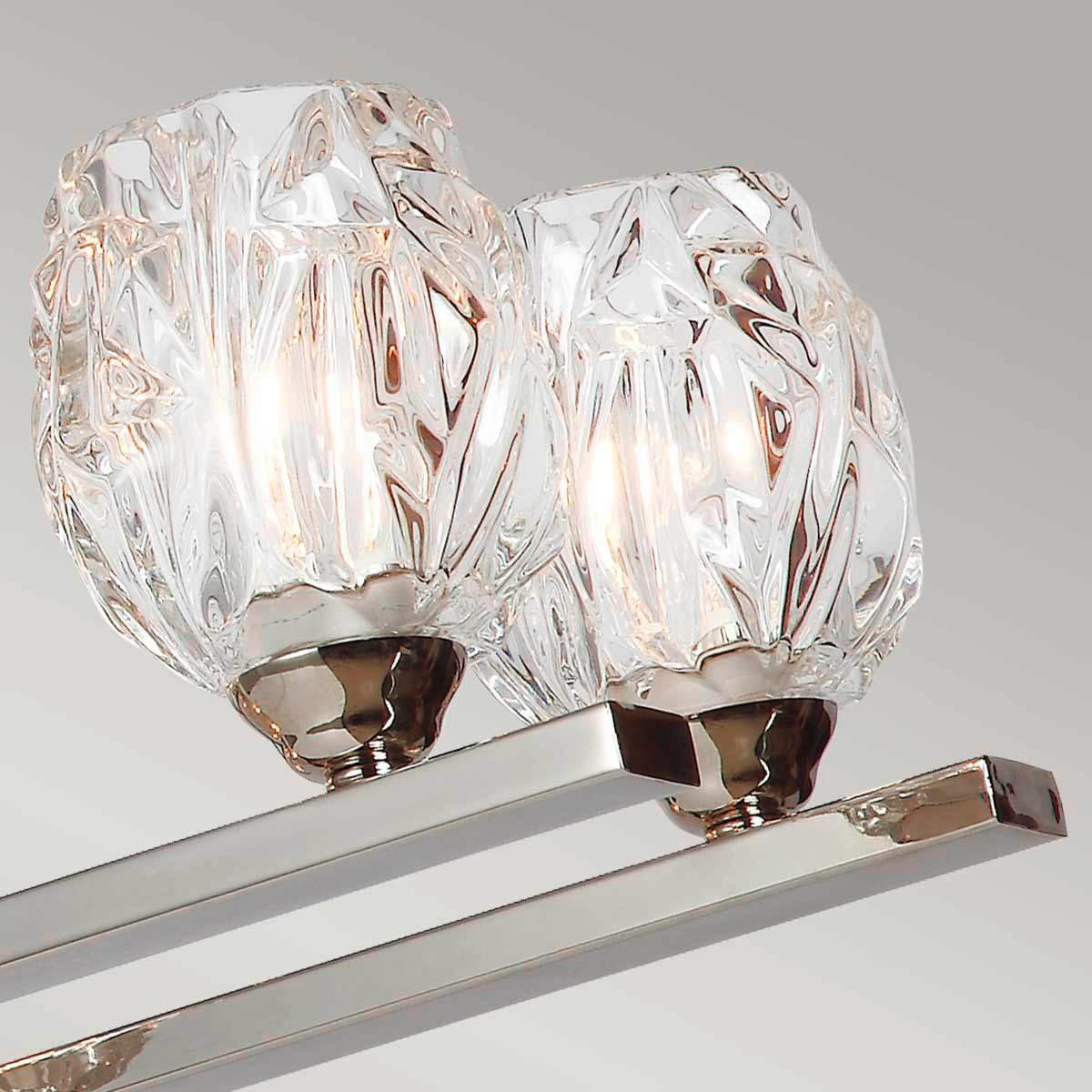 KRONLEUCHTER  123.8 /39.4/25.7 cm   - Nickelfarben, Konventionell, Glas/Metall (123.8 /39.4/25.7cm) - Elstead Lighting