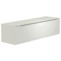 LOWBOARD  in 160/41/45 cm  - Alufarben/Weiß, Design, Glas/Holzwerkstoff (160/41/45cm) - Moderano