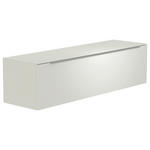 LOWBOARD  in 160/41/45 cm  - Alufarben/Weiß, Design, Glas/Holzwerkstoff (160/41/45cm) - Moderano