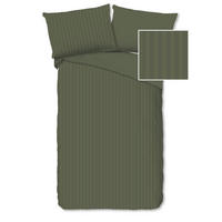 BETTWÄSCHE 2-teilig Descanso Satin 140/200 cm  - Olivgrün, Basics, Textil (140/200cm)