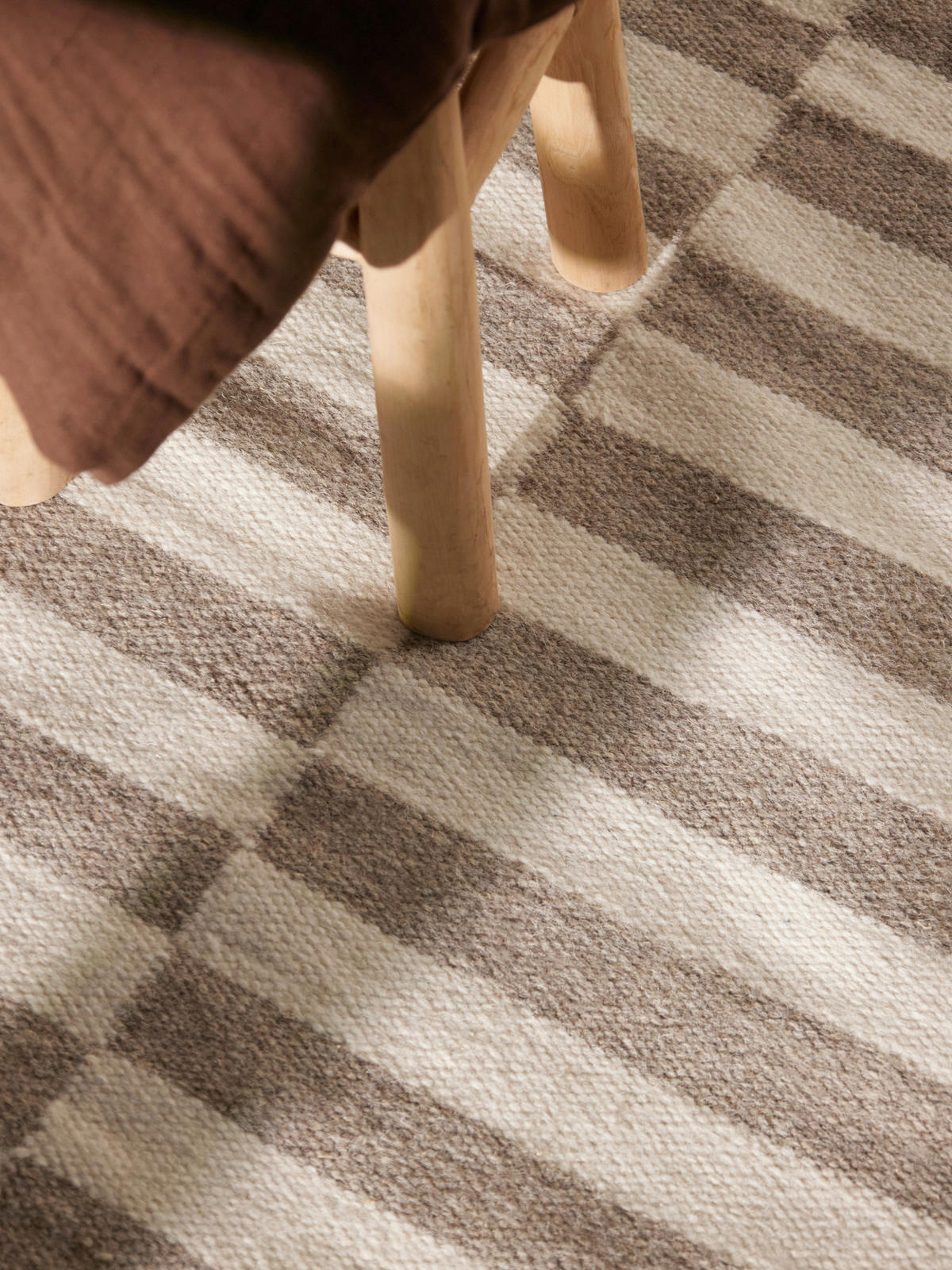 HANDWEBTEPPICH 80/150 cm Vika Weiß, Greige rechteckig  - Greige/Weiß, Basics, Textil (80/150cm) - Hanse Home