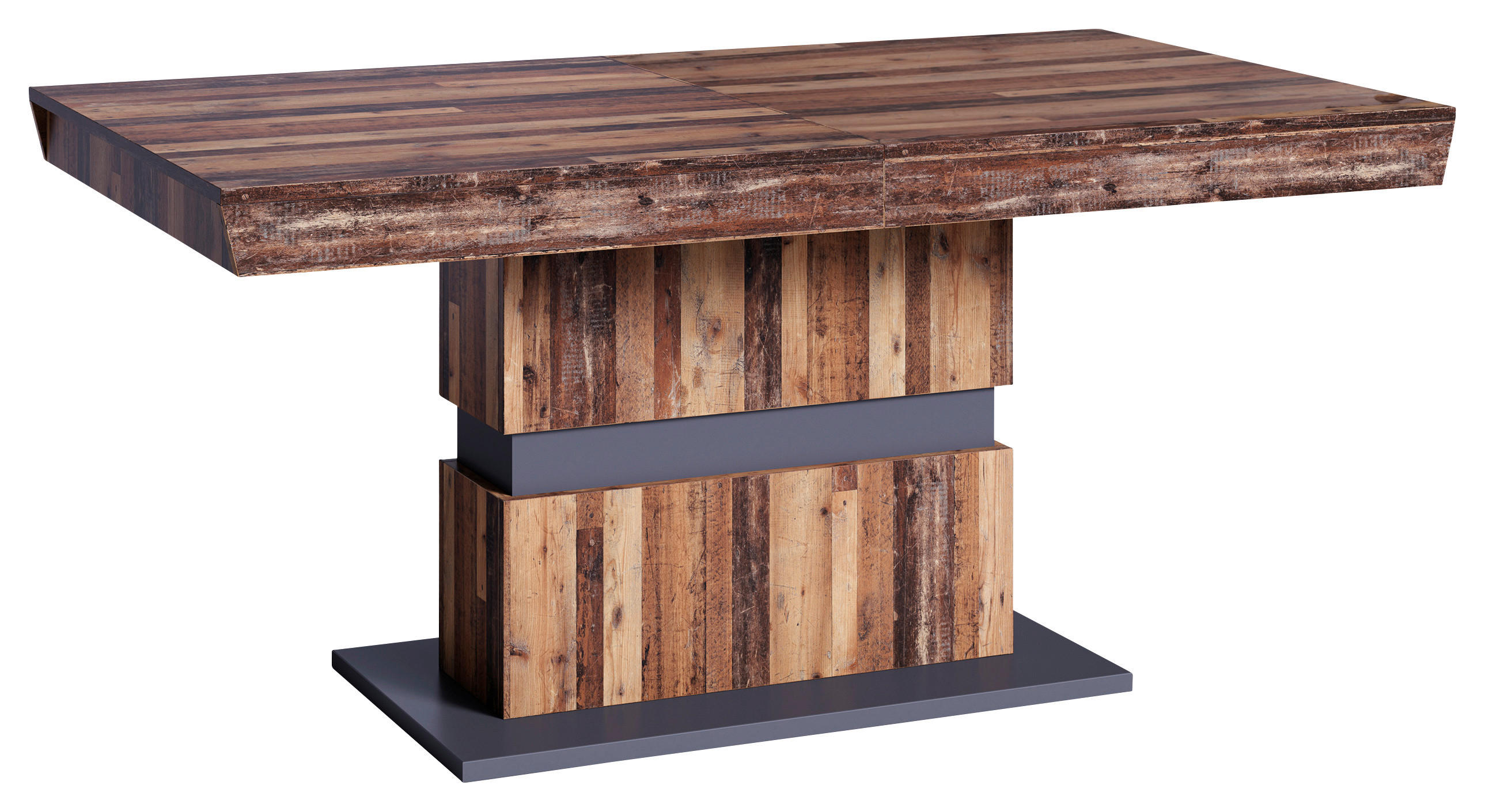 ESSTISCH Anthrazit, Dunkelbraun rechteckig  ausziehbar, lichtecht, in verschiedenen Größen erhältlich, in verschiedenen Holzdekoren erhältlich  - Anthrazit/Dunkelbraun, MODERN, Holzwerkstoff (160/90/75cm) - MID.YOU