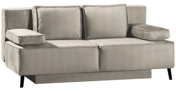 SCHLAFSOFA Percy in Naturfarben  - Schwarz/Naturfarben, KONVENTIONELL, Textil/Metall (197/91/88cm) - Novel