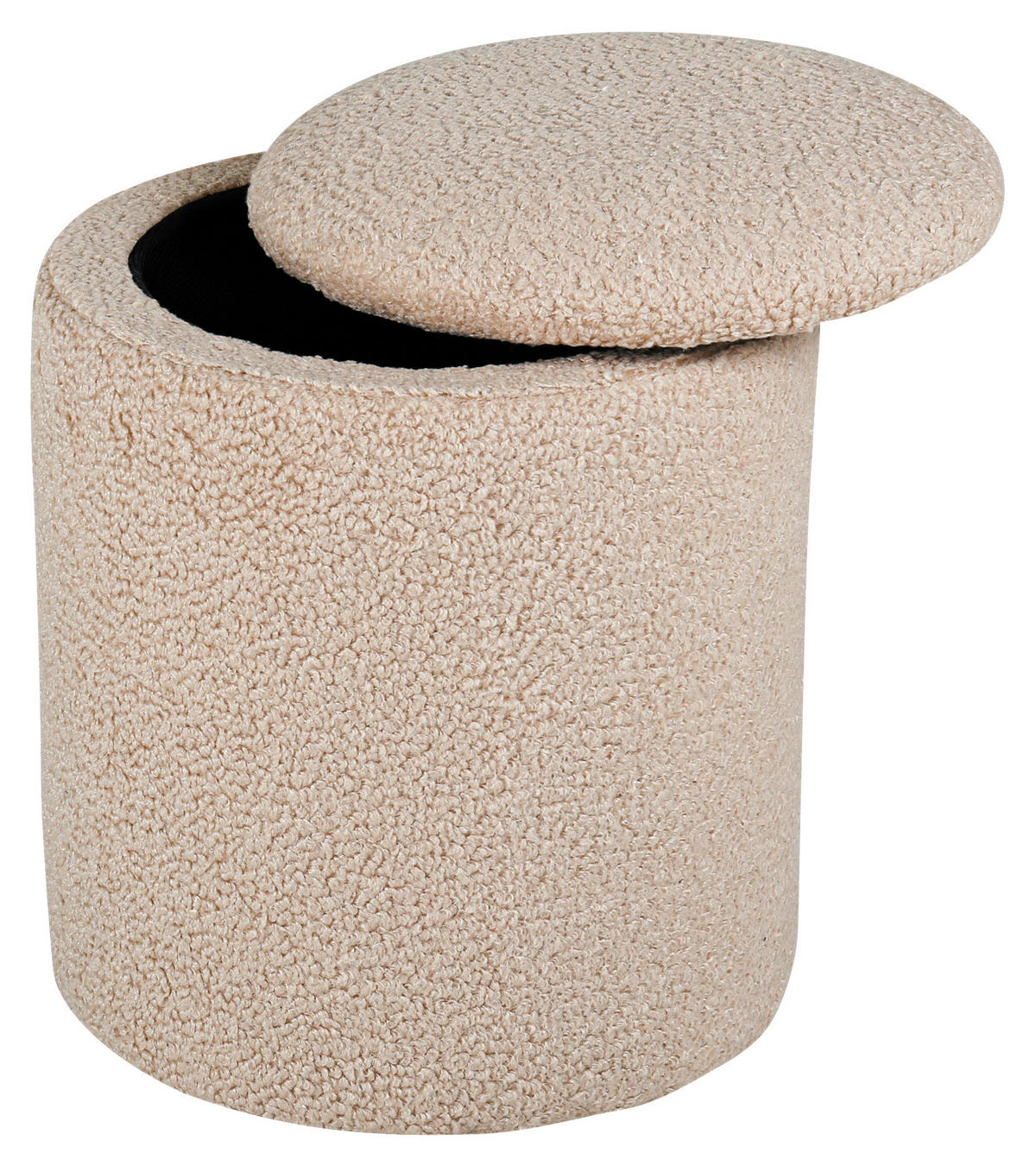 SITTPUFF i  - beige, Design, textil (32/40/32cm) - Livetastic