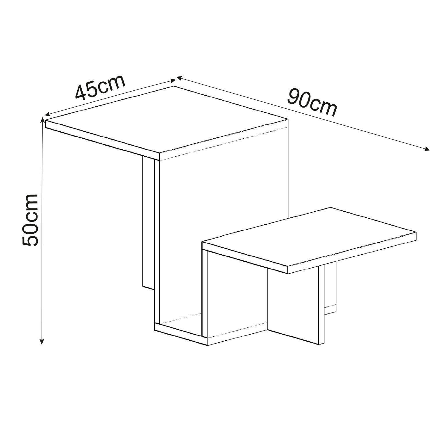 Thumbnail - Livetastic Couchtisch Relinda Couchtisch, Anthrazit, Holzwerkstoff, Uni, 45x50x90 cm, Wohnzimmer, Wohnzimmertische, Couc...