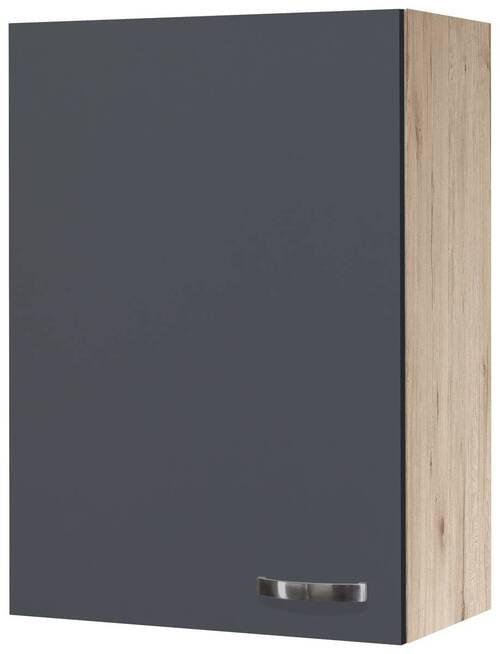 KÜCHENOBERSCHRANK 60/89/32 cm  in Dunkelgrau, Eiche San Remo  - Edelstahlfarben/Dunkelgrau, MODERN, Holzwerkstoff/Metall (60/89/32cm) - FlexWell