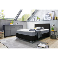 BOXSPRINGBETT 100/200 cm  Schwarz  - Graphitfarben/Schwarz, Design, Holz/Textil (100/200cm) - Hom`in