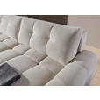 ECKSOFA in Flachgewebe Creme  - Creme/Schwarz, KONVENTIONELL, Kunststoff/Textil (256/157cm) - Carryhome