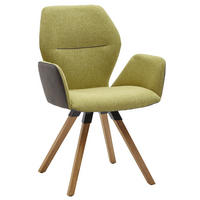 ARMLEHNSTUHL in Holz, Textil Anthrazit, Grün  - Wildeiche/Anthrazit, Design, Holz/Textil (62/91/59cm) - Valnatura