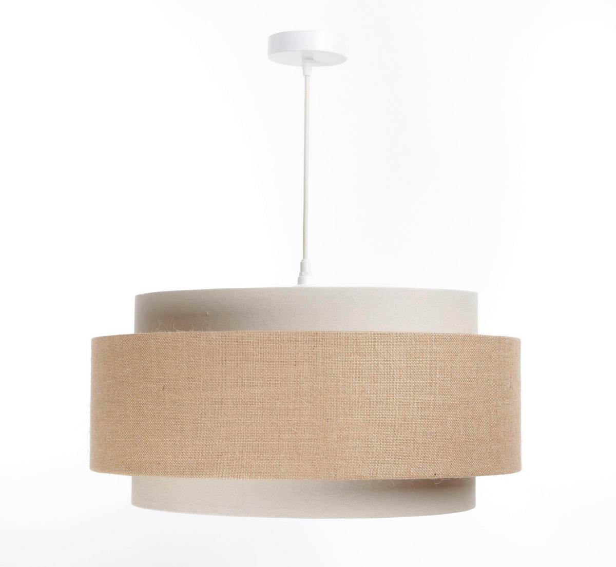 HÄNGELEUCHTE Boho Elegant 50/92 cm   - Karamell/Creme, Trend, Kunststoff/Textil (50/92cm)