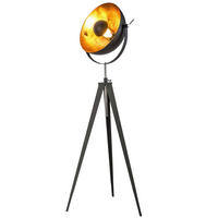 GOLVLAMPA Bowy 63,5/168 cm    - svart/guldfärgad, Design, metall (63,5/168cm)
