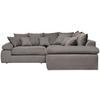 ECKSOFA Braun Webstoff  - Schwarz/Braun, Design, Kunststoff/Textil (284/284cm) - Carryhome