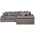 ECKSOFA Braun Webstoff  - Schwarz/Braun, Design, Kunststoff/Textil (284/284cm) - Carryhome