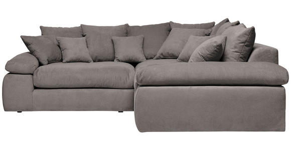 ECKSOFA Braun Webstoff  - Schwarz/Braun, Design, Kunststoff/Textil (284/284cm) - Carryhome