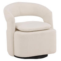 FÅTÖLJ i metall, textil vit  - vit, Design, metall/textil (69/75/72cm) - Best Price