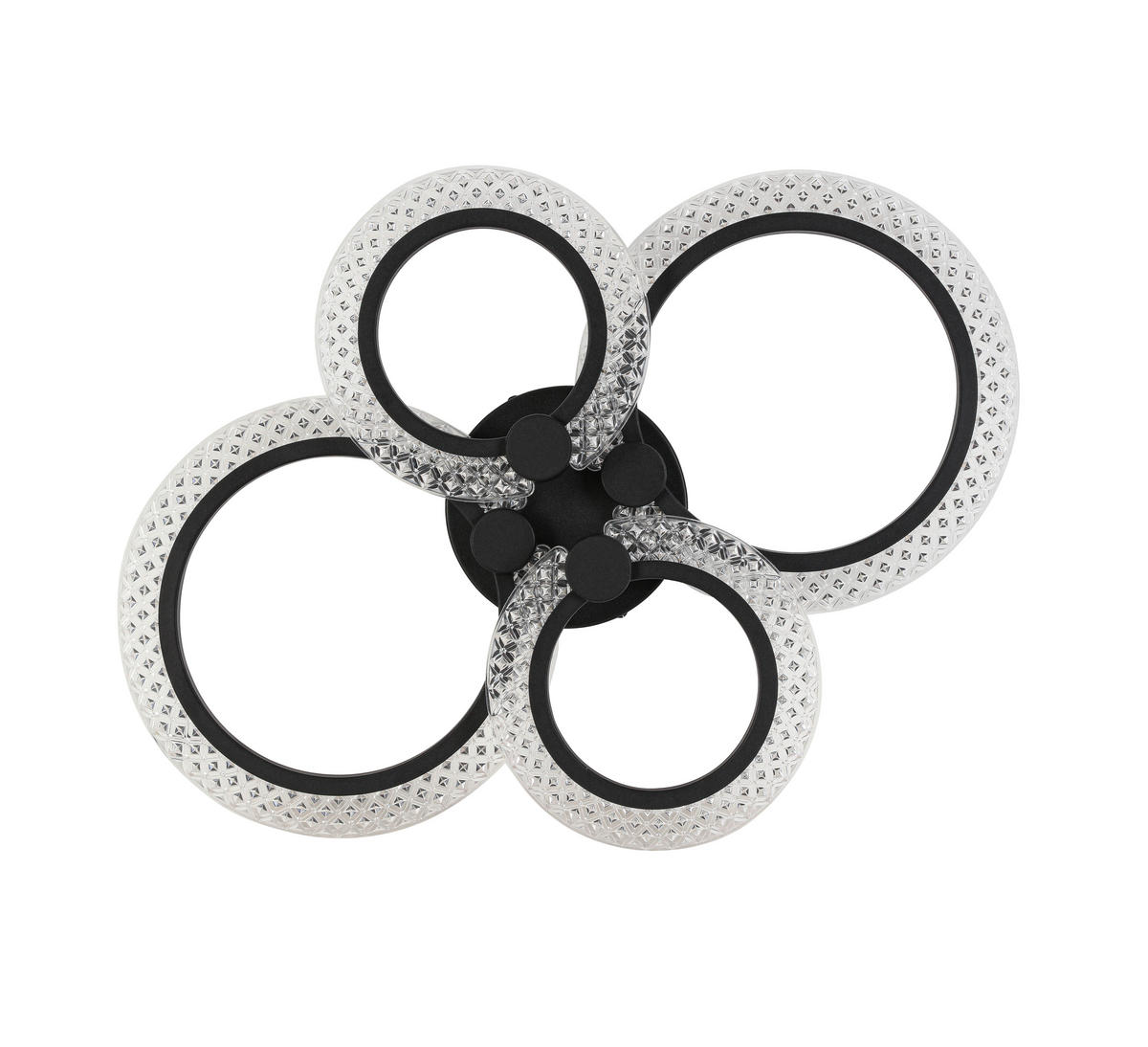LED-DECKENLEUCHTE 59/45/9 cm   - Schwarz, Design, Kunststoff/Metall (59/45/9cm) - Novel