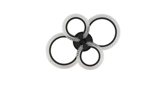 LED-DECKENLEUCHTE 59/45/9 cm   - Schwarz, Design, Kunststoff/Metall (59/45/9cm) - Novel