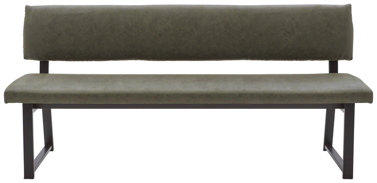 SITZBANK 210/86/58 cm  in Schwarz, Dunkelgrün  - Dunkelgrün/Schwarz, KONVENTIONELL, Textil/Metall (210/86/58cm) - Valnatura