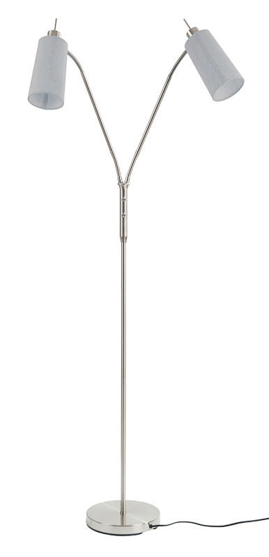 STEHLEUCHTE 66,2/66,2/158 cm    - Beige/Nickelfarben, Basics, Kunststoff/Textil (66,2/66,2/158cm) - Globo