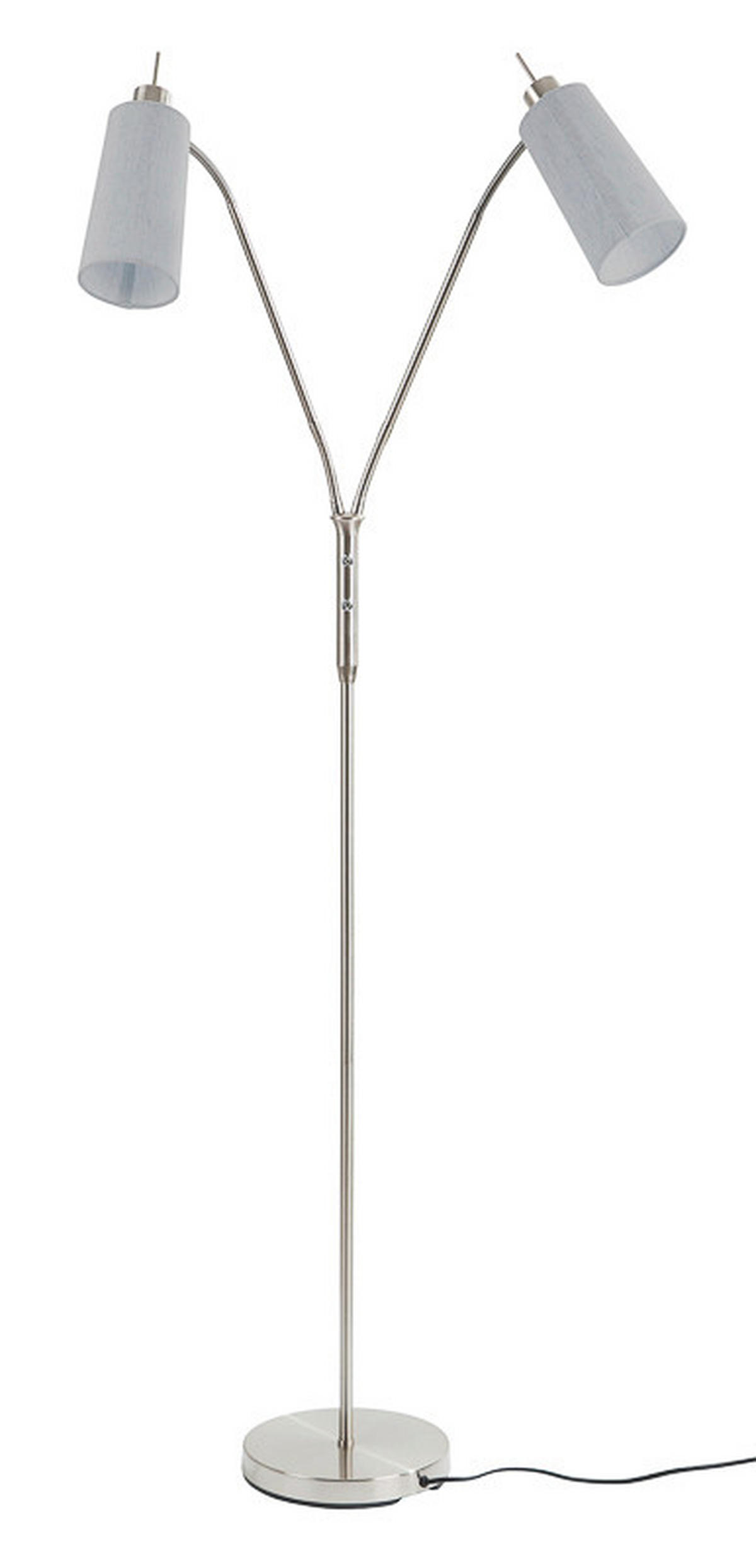 STEHLEUCHTE 66,2/66,2/158 cm    - Beige/Nickelfarben, Basics, Kunststoff/Textil (66,2/66,2/158cm) - Globo