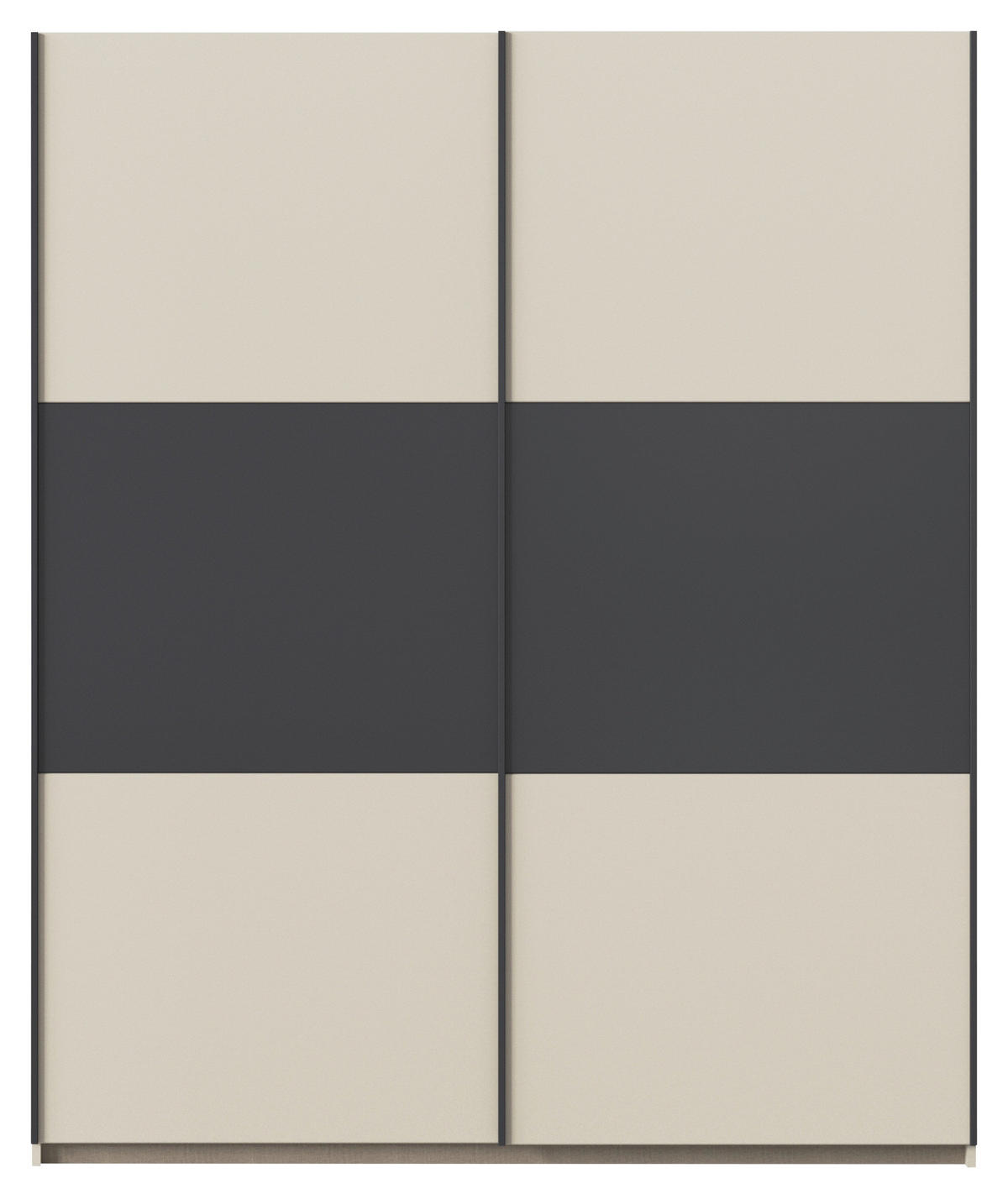 SCHWEBETÜRENSCHRANK in Grau, Champagner  - Champagner/Grau, Modern, Holzwerkstoff/Metall (175/210/59cm) - Rauch Möbel