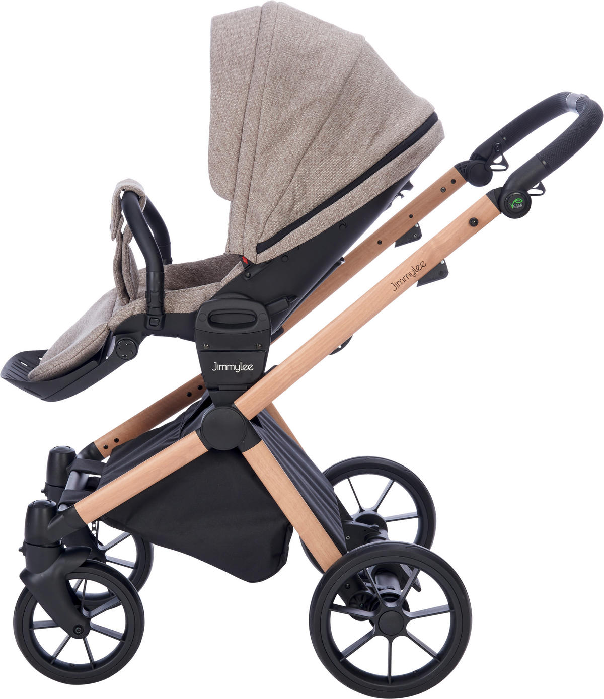 KINDERWAGENSET Beauty Plus Vegie  - Beige/Naturfarben, Trend, Textil/Metall (111/60/108cm) - Jimmylee