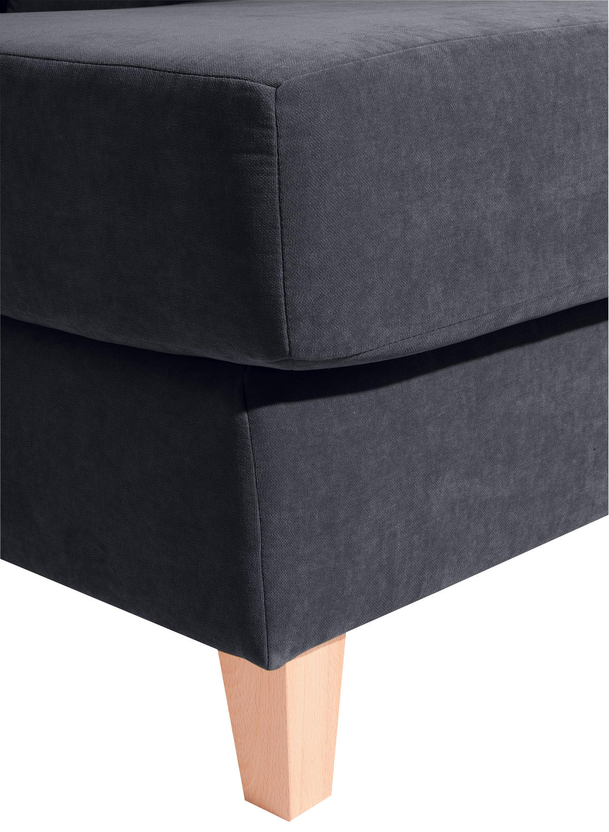 XXL-SESSEL in Velours Anthrazit  - Anthrazit/Naturfarben, Modern, Holz/Holzwerkstoff (136/107/142cm) - Max Winzer