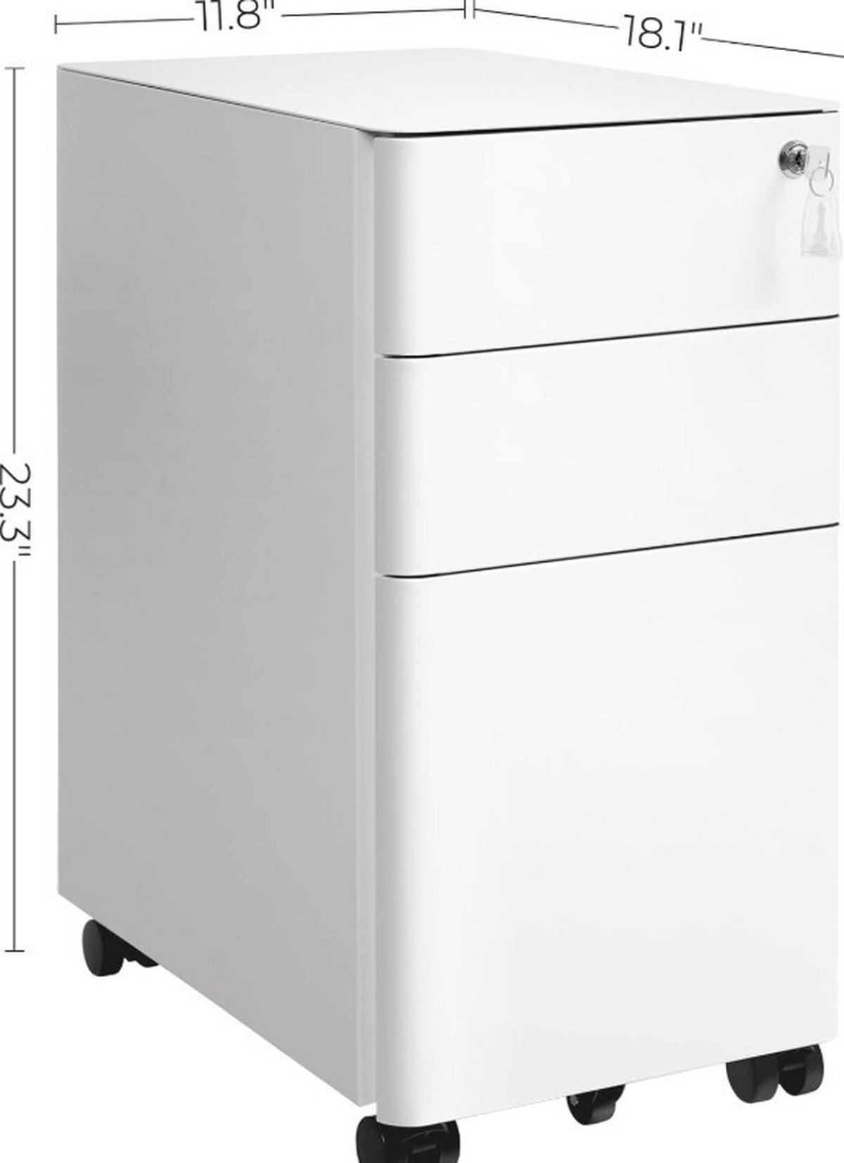 GÖRGŐS KONTÉNER - fehér, Konventionell, műanyag/fém (30/59,2/50cm) - Novel