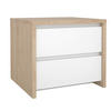 NACHTSCHRANK 52/45/48 cm  - Eichefarben/Weiß Hochglanz, KONVENTIONELL, Holzwerkstoff (52/45/48cm) - Boxxx