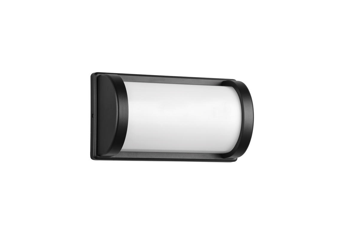 AUßENWANDLEUCHTE Puelo 26,5/14,5/10 cm  - Schwarz/Weiß, Design, Kunststoff/Metall (26,5/14,5/10cm)
