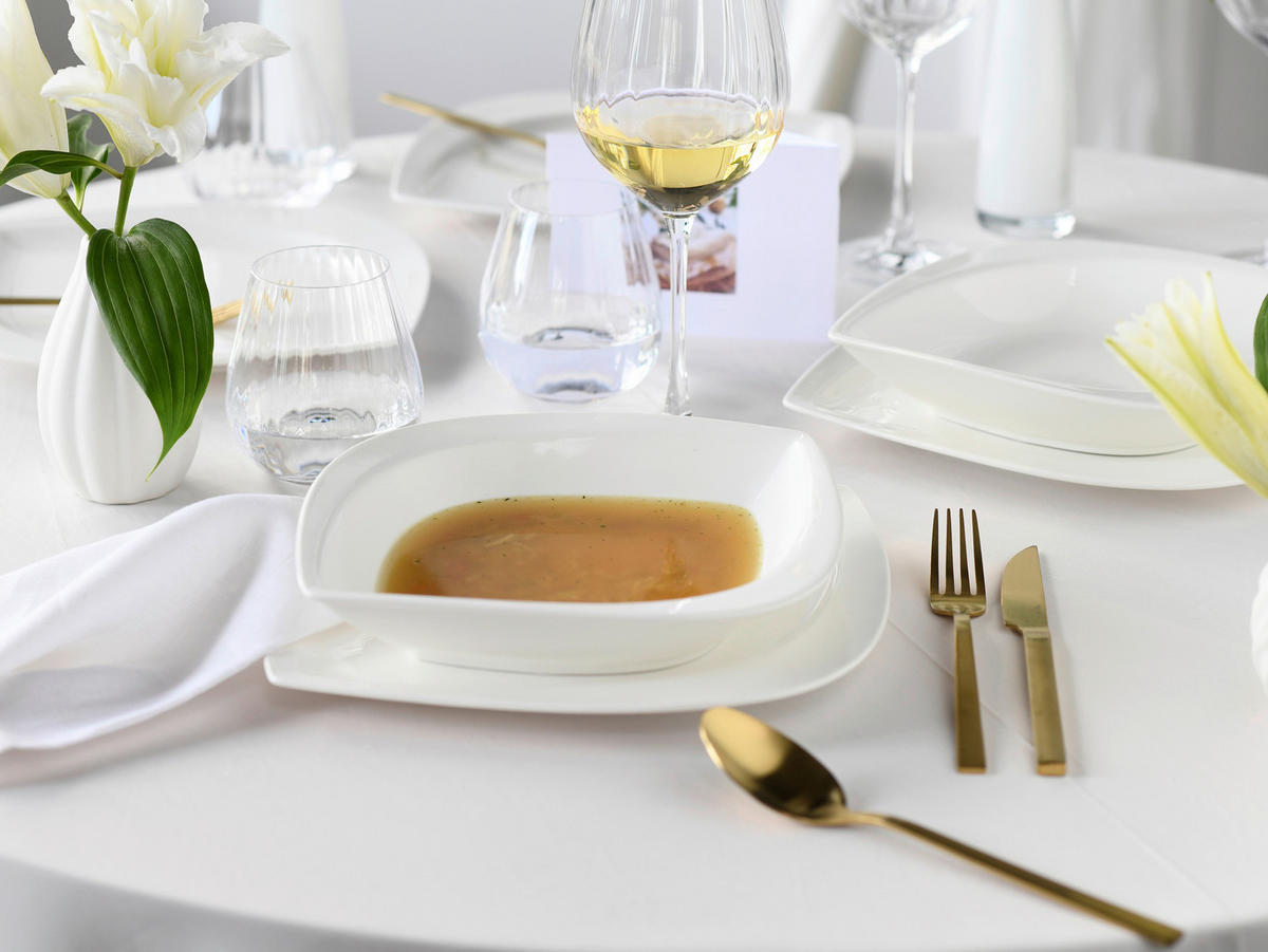 SERVIS Melbourne 12 delar  - cremefärgad, Basics, keramik - Creatable