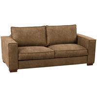 SCHLAFSOFA Mikrofaser Braun Lederauswahl, Stoffauswahl, Bettfunktion erhältlich, Rücken echt  - Dunkelbraun/Braun, Design, Holz/Textil (203/85/99cm) - MID.YOU
