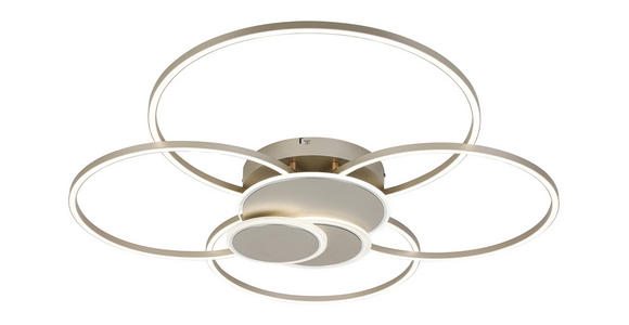 LED-DECKENLEUCHTE 90,5/81/9,5 cm   - Chromfarben/Champagner, Design, Kunststoff/Metall (90,5/81/9,5cm) - Novel