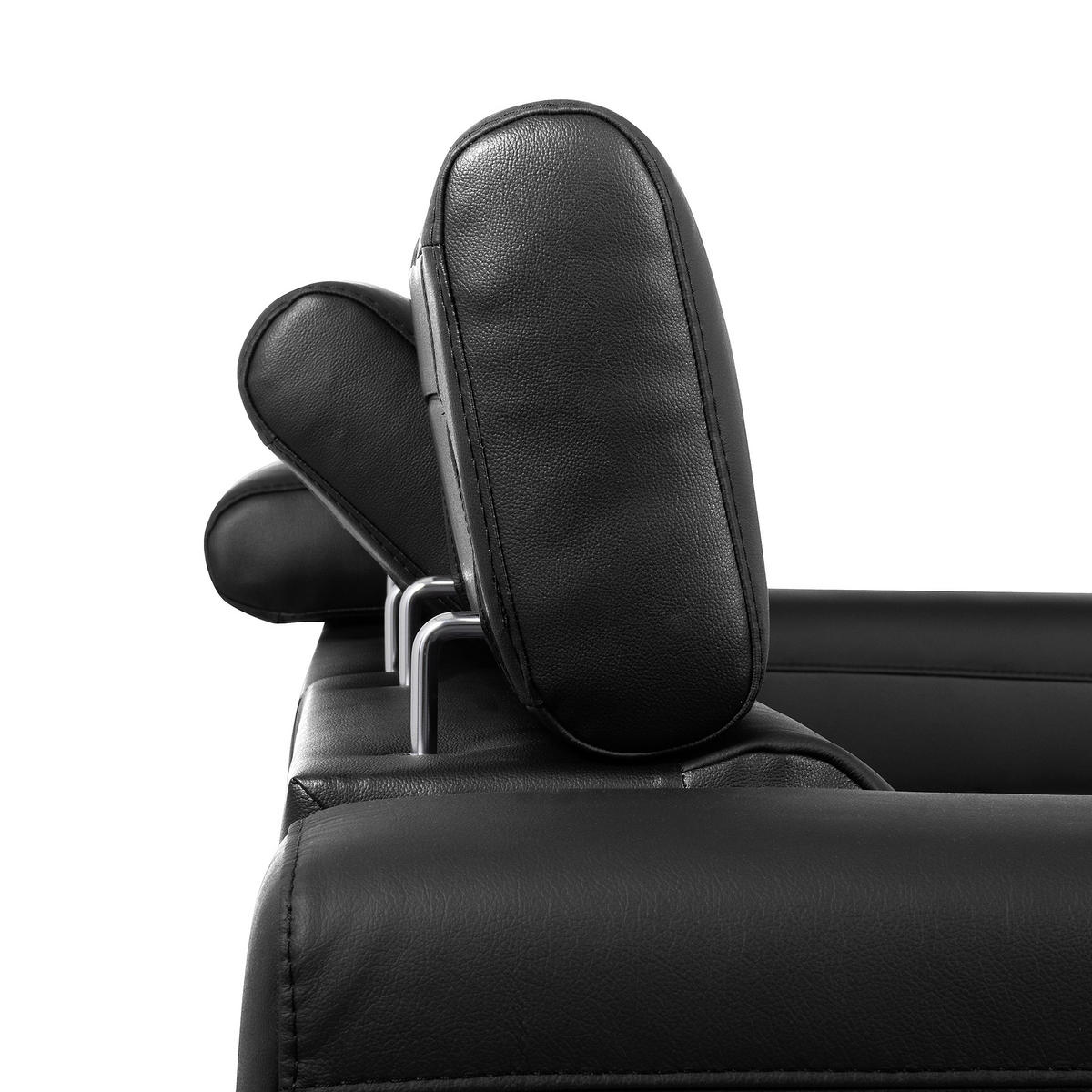 ECKSOFA  in Lederlook Echtleder Schwarz  - Schwarz, Design, Leder/Textil (173/247cm) - Livetastic