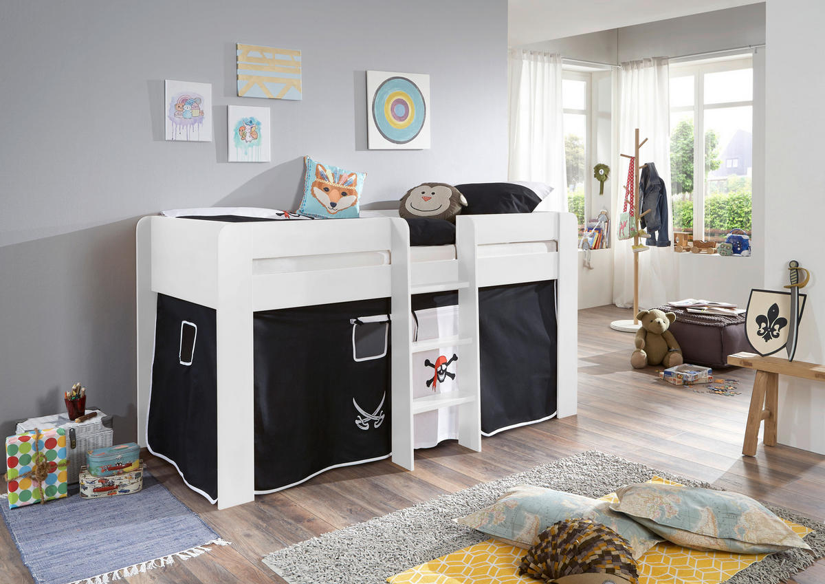 Perdeluță Decorativă - alb/negru, Design - MID.YOU