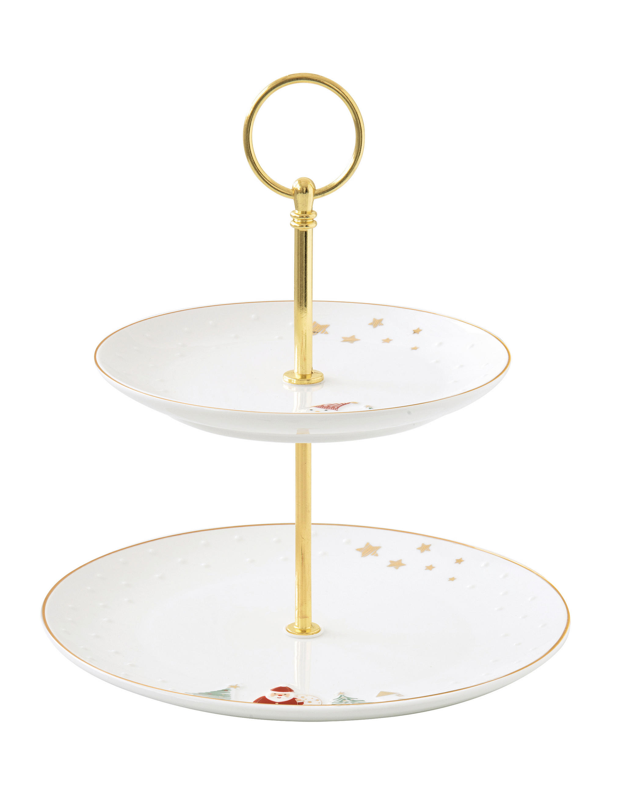 SÜTEMÉNYES TÁNYÉR 22 cm  - piros/aranyszínű, Basics, fém/kerámia (22cm)
