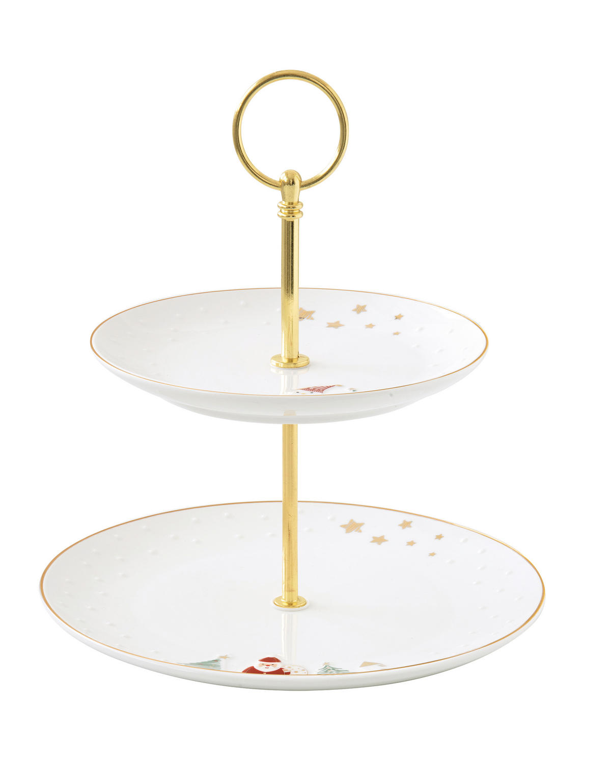 SÜTEMÉNYES TÁNYÉR 22 cm  - piros/aranyszínű, Basics, fém/kerámia (22cm)