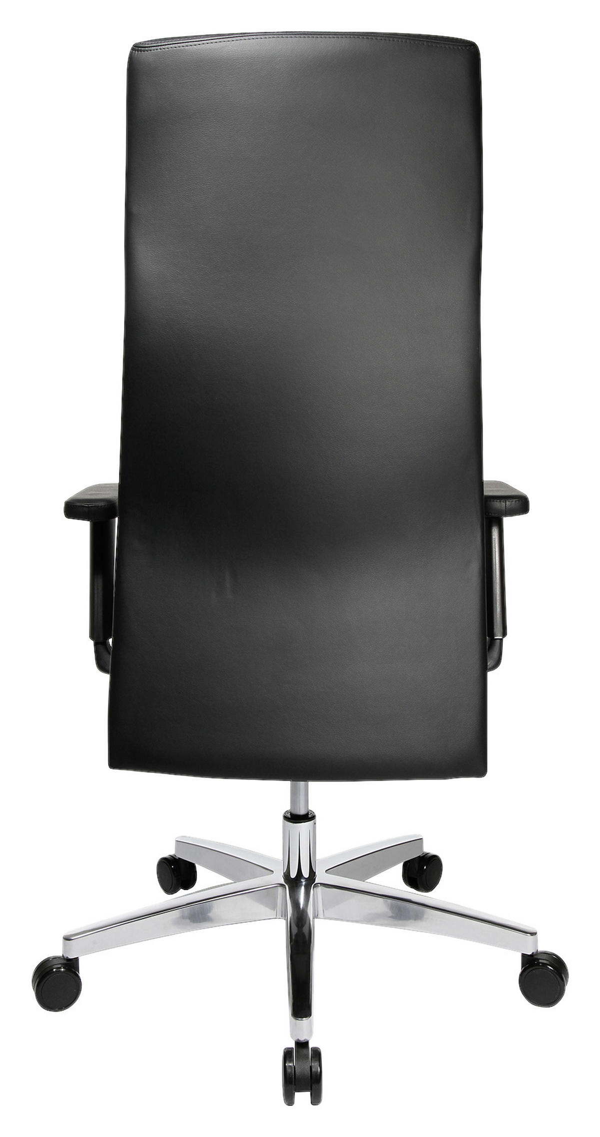 CHEFSESSEL Schwarz  - Schwarz, Design, Leder/Kunststoff (80/115-124/80cm) - Topstar