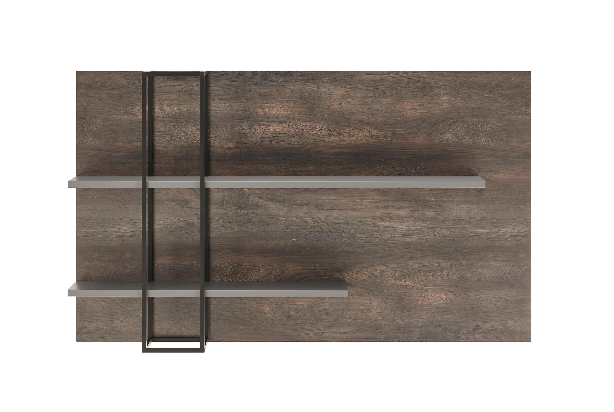 WANDREGAL Anthrazit, Eichefarben  - Eichefarben/Anthrazit, Design, Holzwerkstoff (152/90/26cm) - MID.YOU